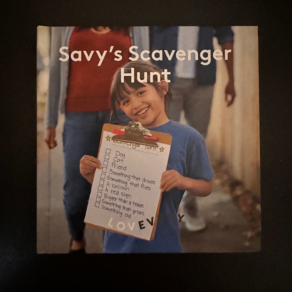 Lovevery book Savy’s Scavenger Hunt from the lovevery planner play kit